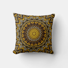 Golden Mandala Throw Kissen