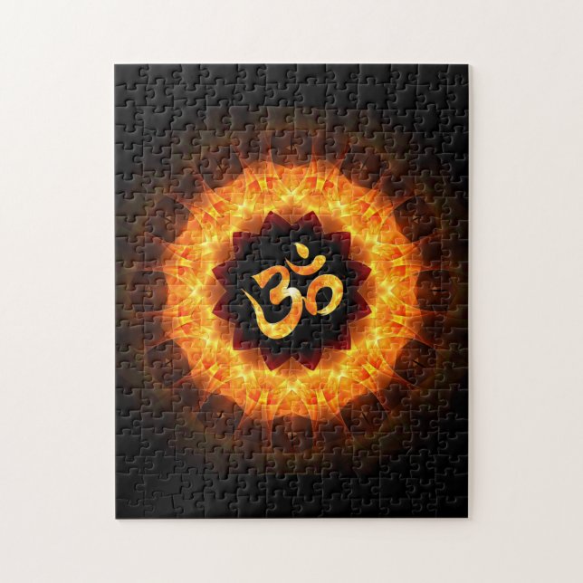 Golden Mandala with OM Puzzle (Vertikal)