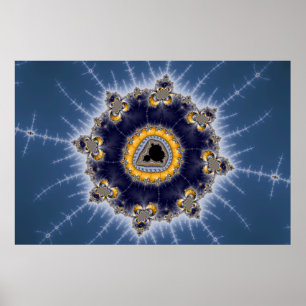 Golden Mandelbrot - Fraktal Poster