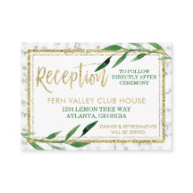 Golden Marble Wedding Card, Grüne