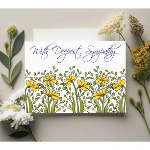 Golden Meadow – Botanische Beileidskarte Karte