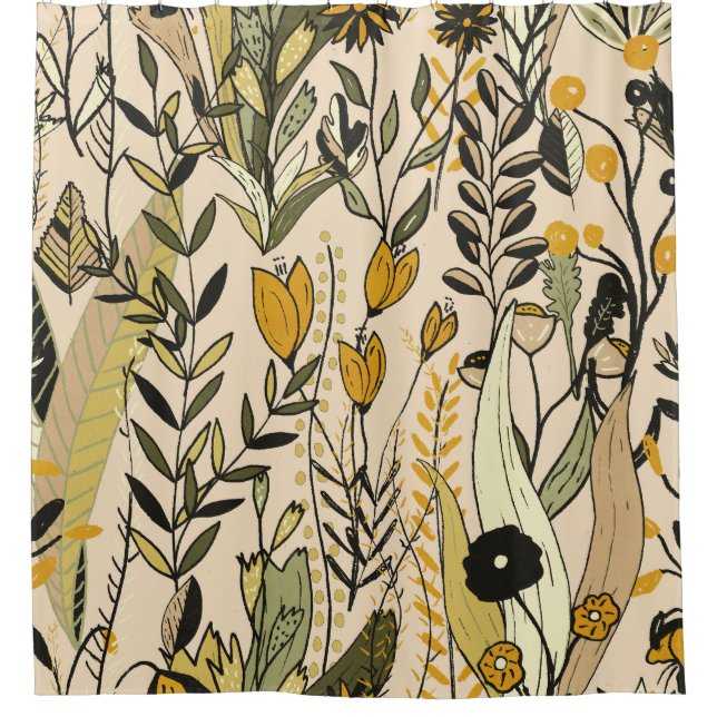 Golden Meadow Harmony Duschvorhang (Vorderseite)