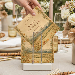 Golden Meadow Heirloom Baby Shower Serviette