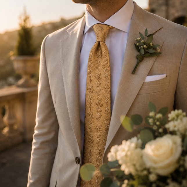 Golden Meadow Mikroflorals Krawatte (Von Creator hochgeladen)
