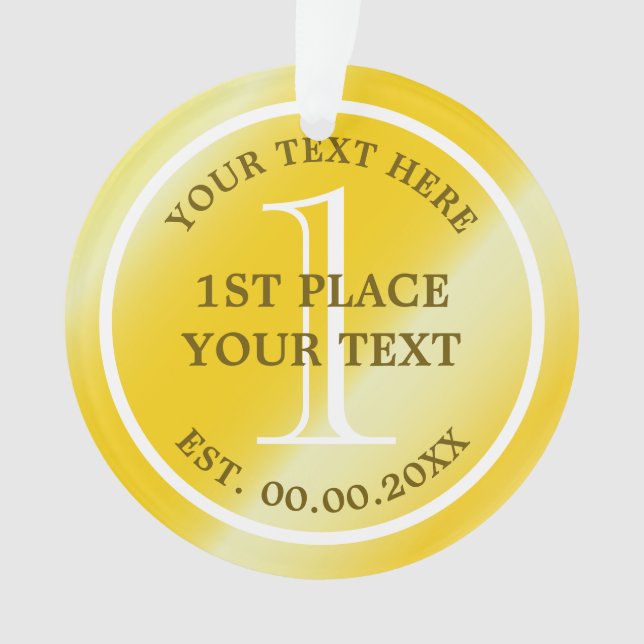 Golden Medal Ornament für den ersten Platz (Vorderseite)