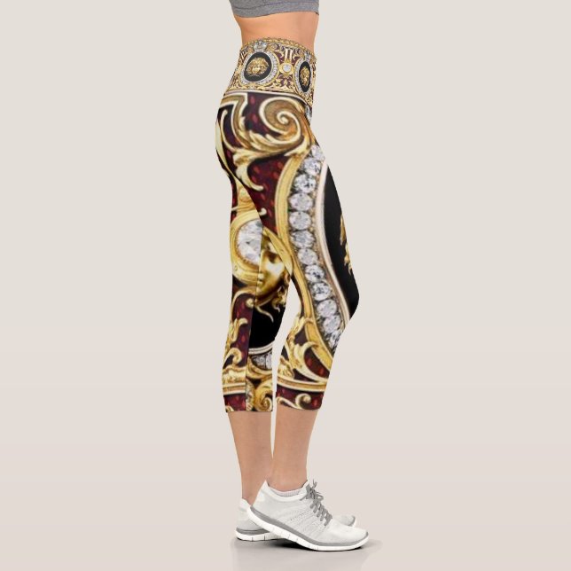 Golden Medusa Gems Capri Leggings (Rechts)