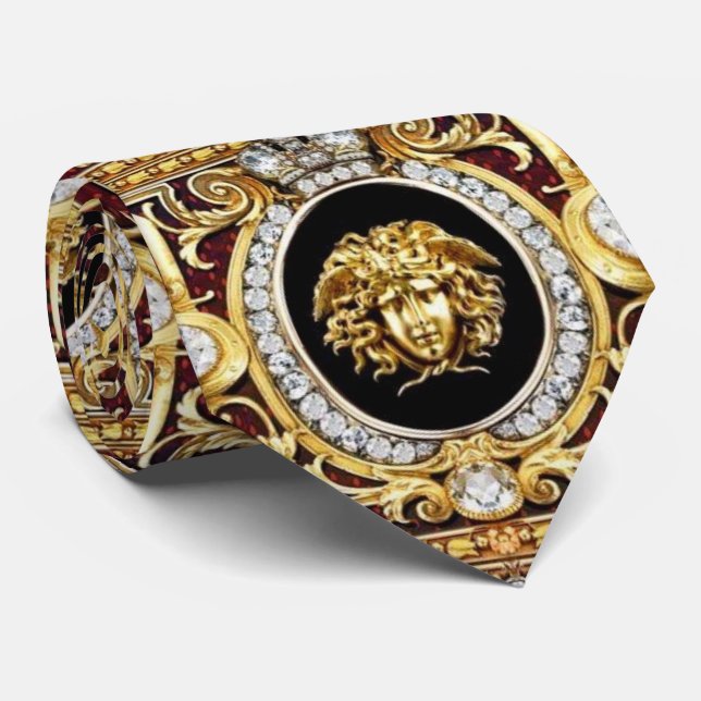Golden Medusa Gems Krawatte (Gerollt)