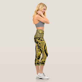 Golden Medusa Klassisches Capri Leggings