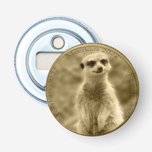 Golden Meerkat 2022 Coin, Magnetic Bottle Opener Flaschenöffner (Vorderseite)