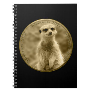 Golden Meerkat 2022 Coin, Notebook Notizblock
