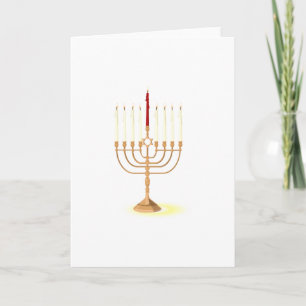 Golden Menorah Feiertagskarte