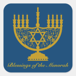 Golden Menorah Sticker