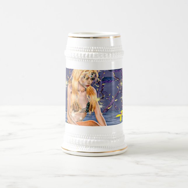 Golden Mermaid Bierglas (Mittel)