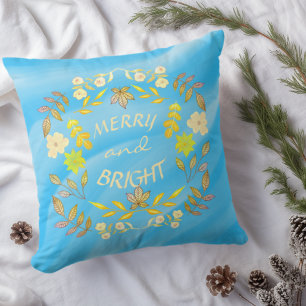 GOLDEN MERRY UND BRIGHT personalisiert Kissen