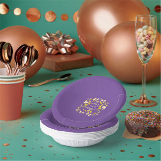 GOLDEN MERRY UND BRIGHT personalisiert Pappteller