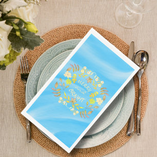 GOLDEN MERRY UND BRIGHT personalisiert Serviette