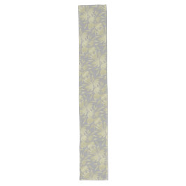 Golden Mesh Abstrakt Floral Wasserfarben Muster Großer Tischläufer