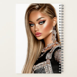 Golden Mesh Glam Girl Spiralblock Notizbuch