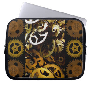 Golden Messing Uhrwerk Zahnräder Laptop-Hülle Laptopschutzhülle