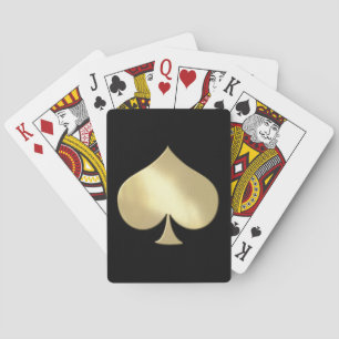 Golden Metal Spade Poker Spielkarten