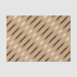 Golden Metallic Diagonal Stripes Seidenpapier