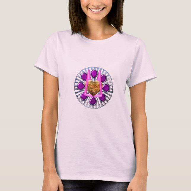 Golden Metallic Heart Stand T-Shirt (Vorderseite)