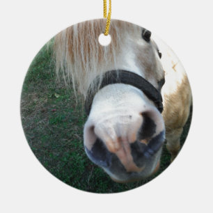 Golden Miniature Horse Keramik Ornament
