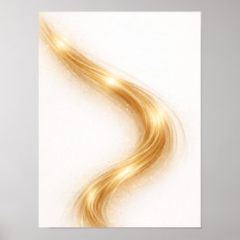 Golden Minimal Flow II Wall Art – Gold Abstrack Poster