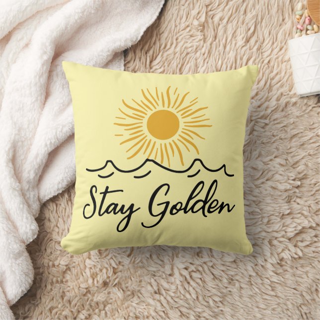 Golden Minimalistisch Throw Kissen bleibe (Decke)