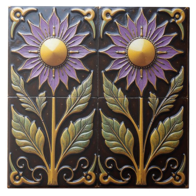 Golden-Mit Augen Fliese (Vorderseite)
