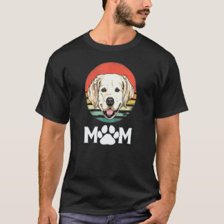 Golden Mom Retro Sonnenuntergang Golden Retriever T-Shirt