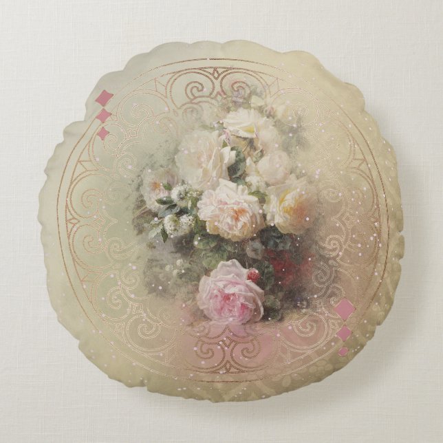 Golden Moments - Pillow Rundes Kissen (Vorderseite)