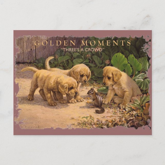 GOLDEN MOMENTS-Three ist eine Menschenmenge Postkarte (Vorderseite)