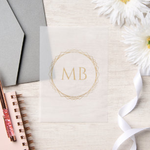 Golden Monogram Couple Initials Wedding