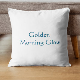 Golden Morning Glow Moderne Schrift Kissen
