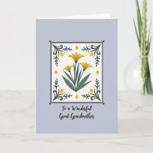 Golden Mothers Day Blooms Karte