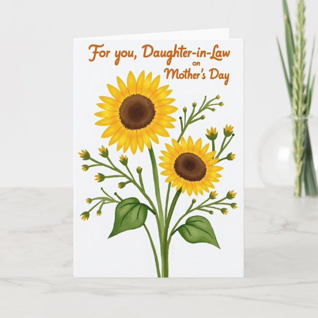 Golden Mothers Day Daughter Card Karte (Vorderseite)