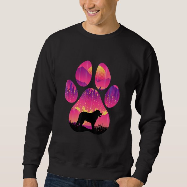 Golden Mountain Dog Paw Mom Dad Dog  Women Men Sweatshirt (Vorderseite)