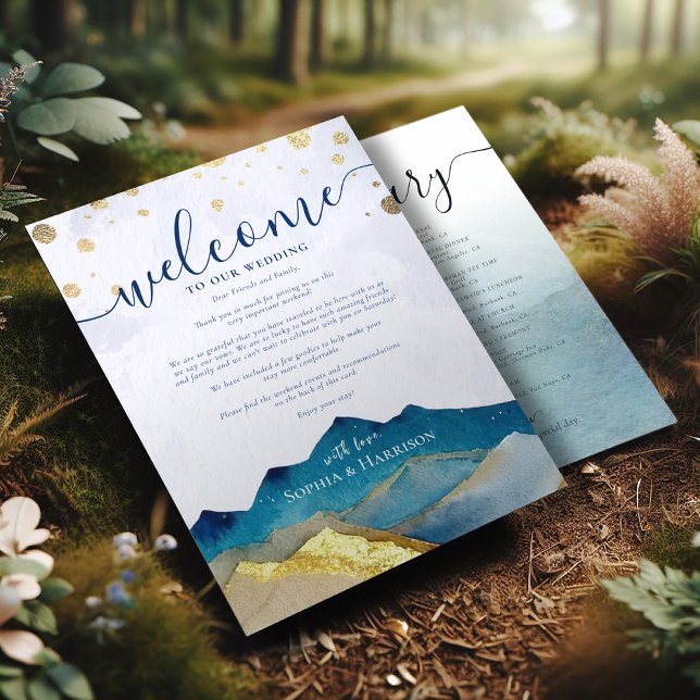 Golden Mountain Wedding Willkommensbrief & Tour Einladung (Von Creator hochgeladen)