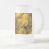 Golden Mums Mattiert Glass Beer Tasse