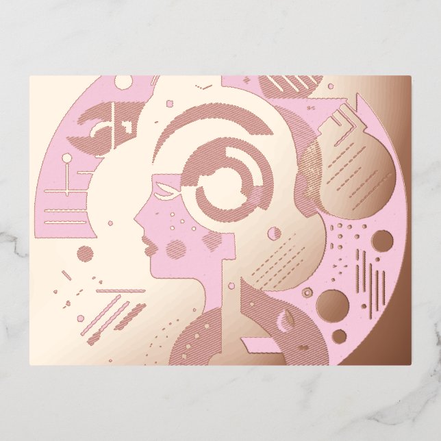 Golden Muse Fossil Postkarte (Vorderseite)