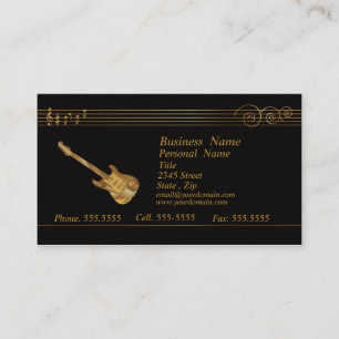 Golden Music Business Card (multiple) Visitenkarte