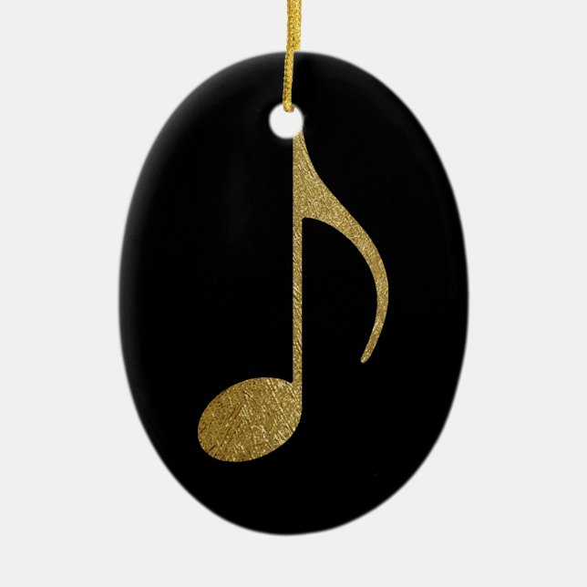 Golden Musical Note Keramik Ornament (Vorne)