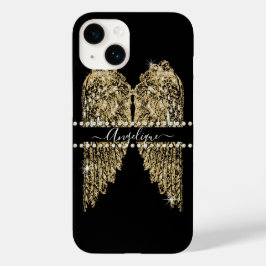 Golden n Diamond Jewel Look Angel Wings Bling Case-Mate iPhone Hülle