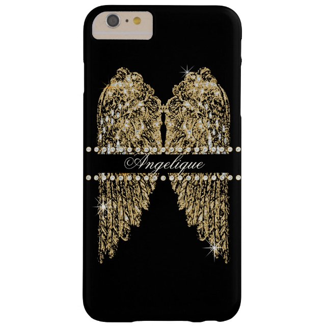Golden n Diamond Jewel Look Angel Wings Bling Case-Mate iPhone Hülle (Rückseite)