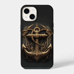 Golden Nautical Anchor Case-Mate iPhone-Hülle iPhone 14 Hülle
