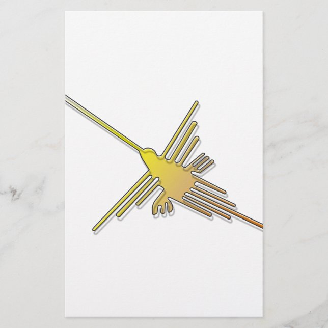 Golden Nazca Lines Hummingbird Briefpapier (Vorderseite)