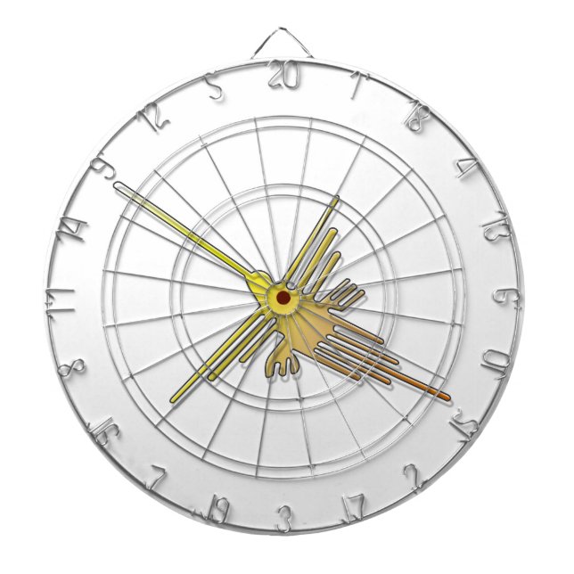 Golden Nazca Lines Hummingbird Dartscheibe (vorne)