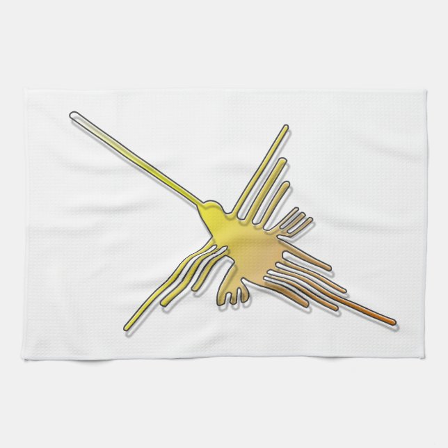 Golden Nazca Lines Hummingbird Handtuch (Horizontal)
