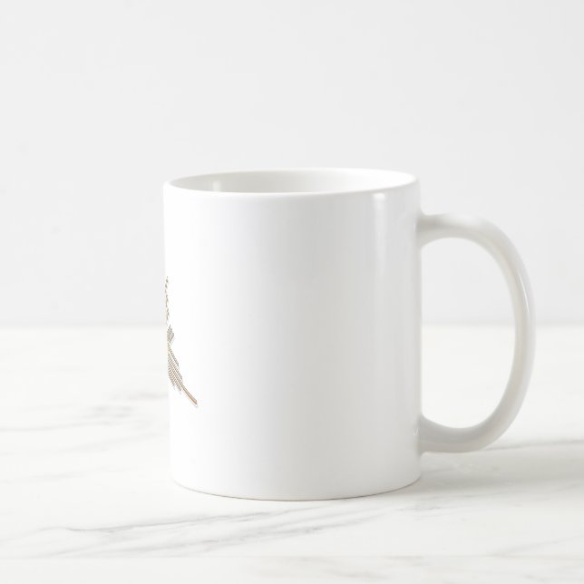 Golden Nazca Lines Hummingbird Kaffeetasse (Rechts)